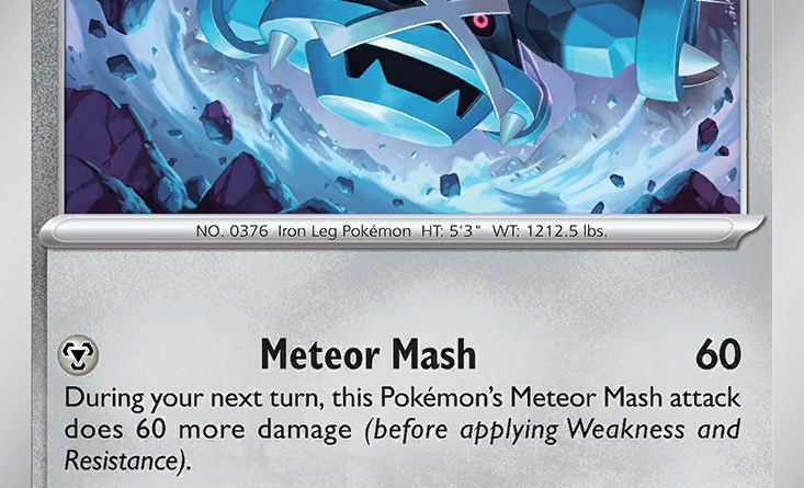 Metagross di Temporal Forces: illustrazione della carta che PokéBeach indica fra le ristampe; non è la scansione definitiva della promo McDonald’s