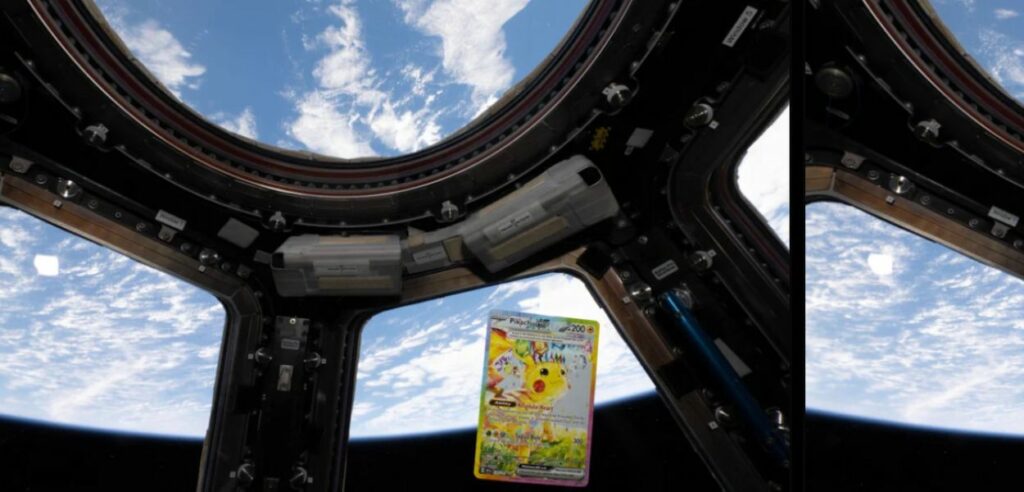 Carte del GCC Pokémon sulla Stazione Spaziale Internazionale