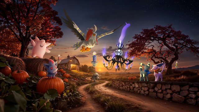 Illustrazione della stagione Twilight Trails di Pokémon GO