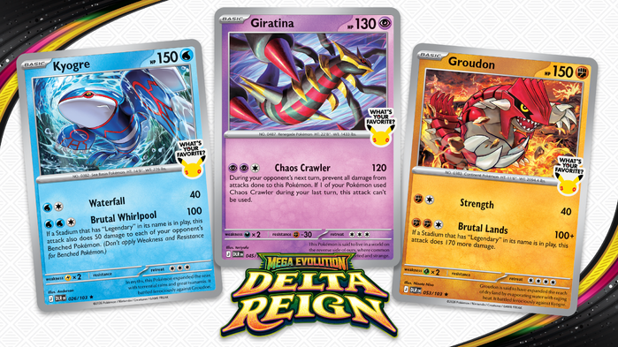 Delta Reign: promo di Kyogre, Groudon e Giratina nei negozi aderenti